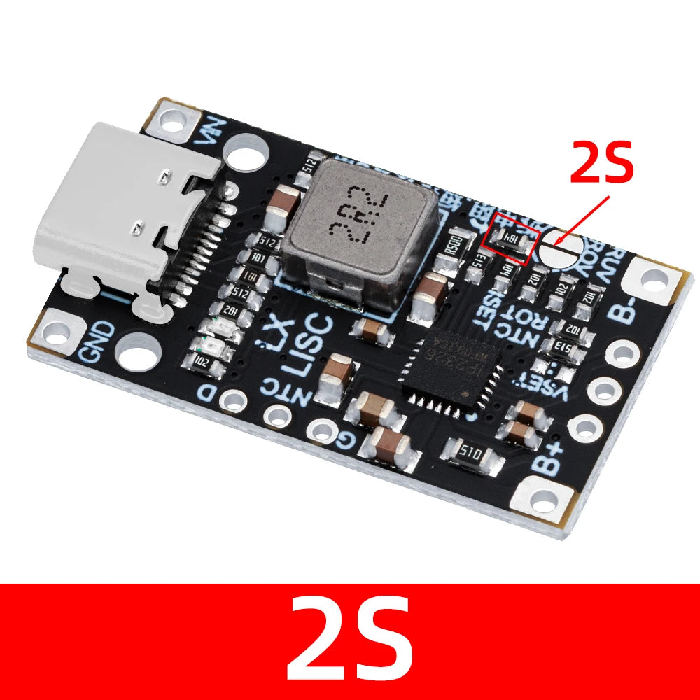 Type-c USB 2S 3S BMS Module 15W 8 4V 12 6V 1 5A Li-battery Charger Zpaxo 2S