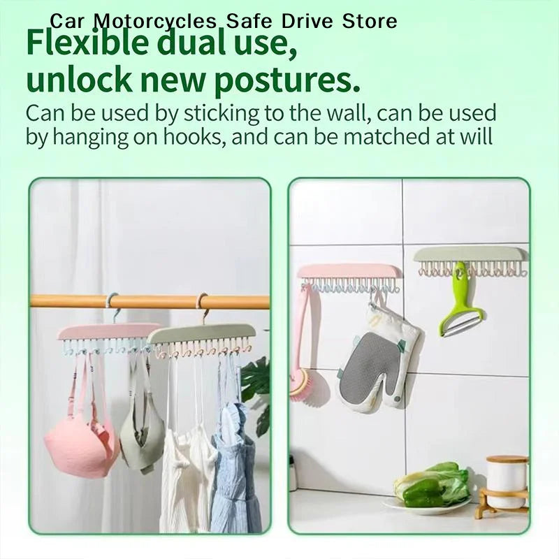 Multi-functional Plastic Hanger Strap Underwear Clothes Home Wardrobe Zpaxo