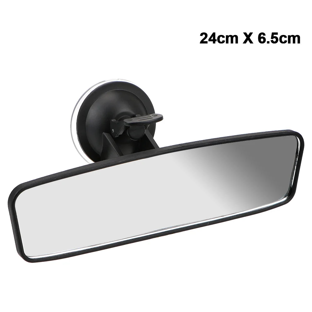 Car Rear Mirror Wide-angle Rearview Adjustable Suction Cup Auto Zpaxo 240X65