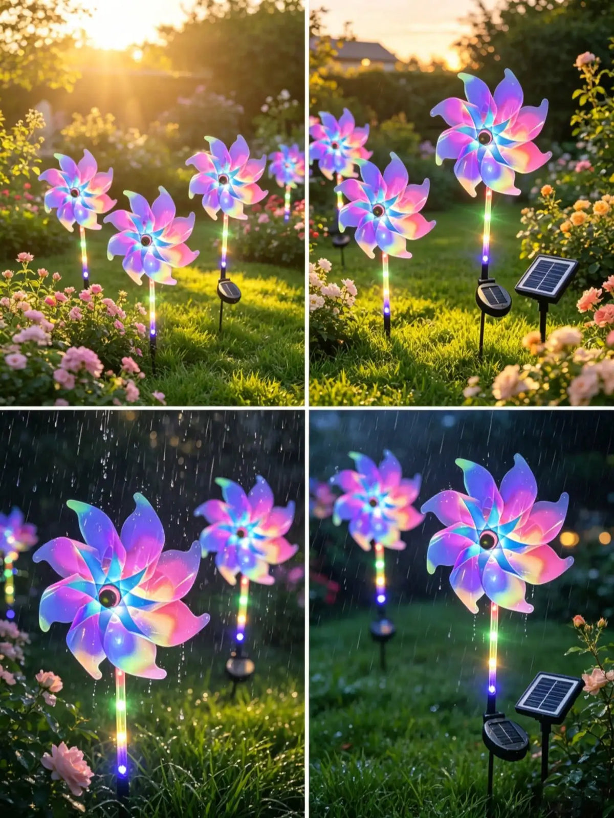 This Bright Rotating Solar-powered Windmill Light Can Be Used As Zpaxo