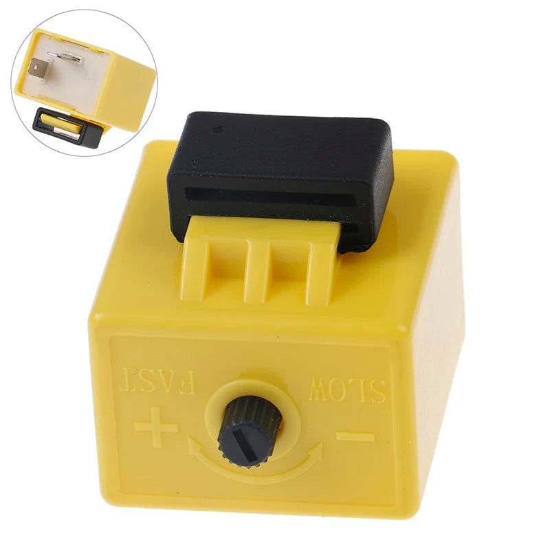12V 2 Pin Adjustable LED Indicator Flasher Relay Module Motorcycle Zpaxo