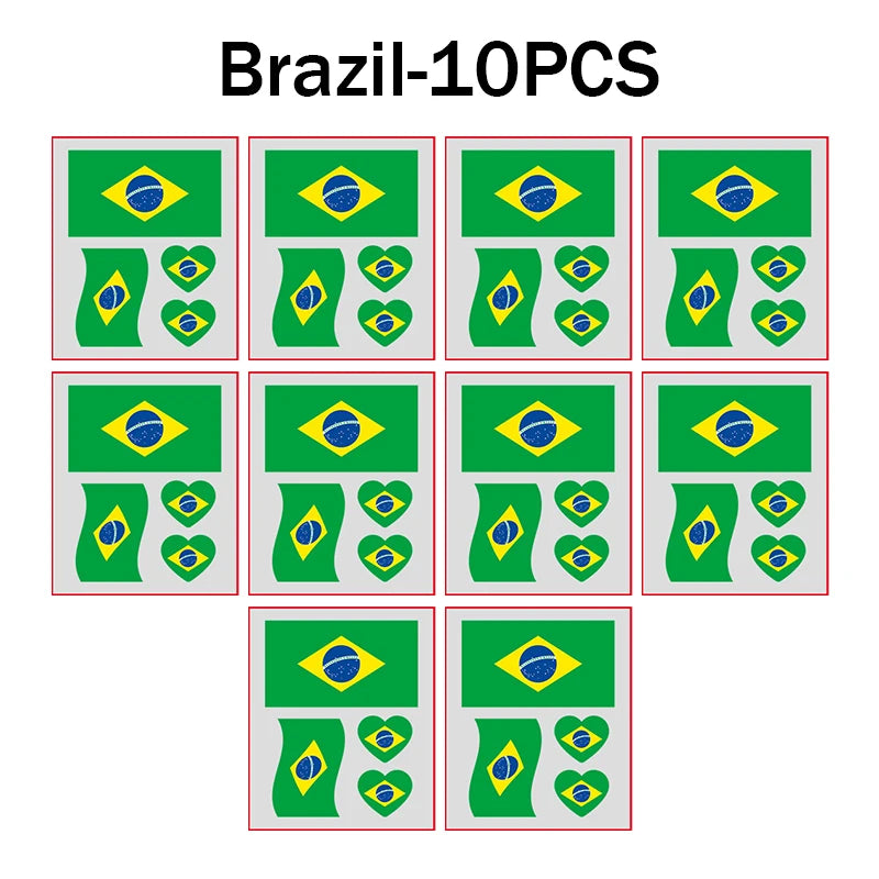 Waterproof Temporary Tattoos – Soccer & National Flag Series