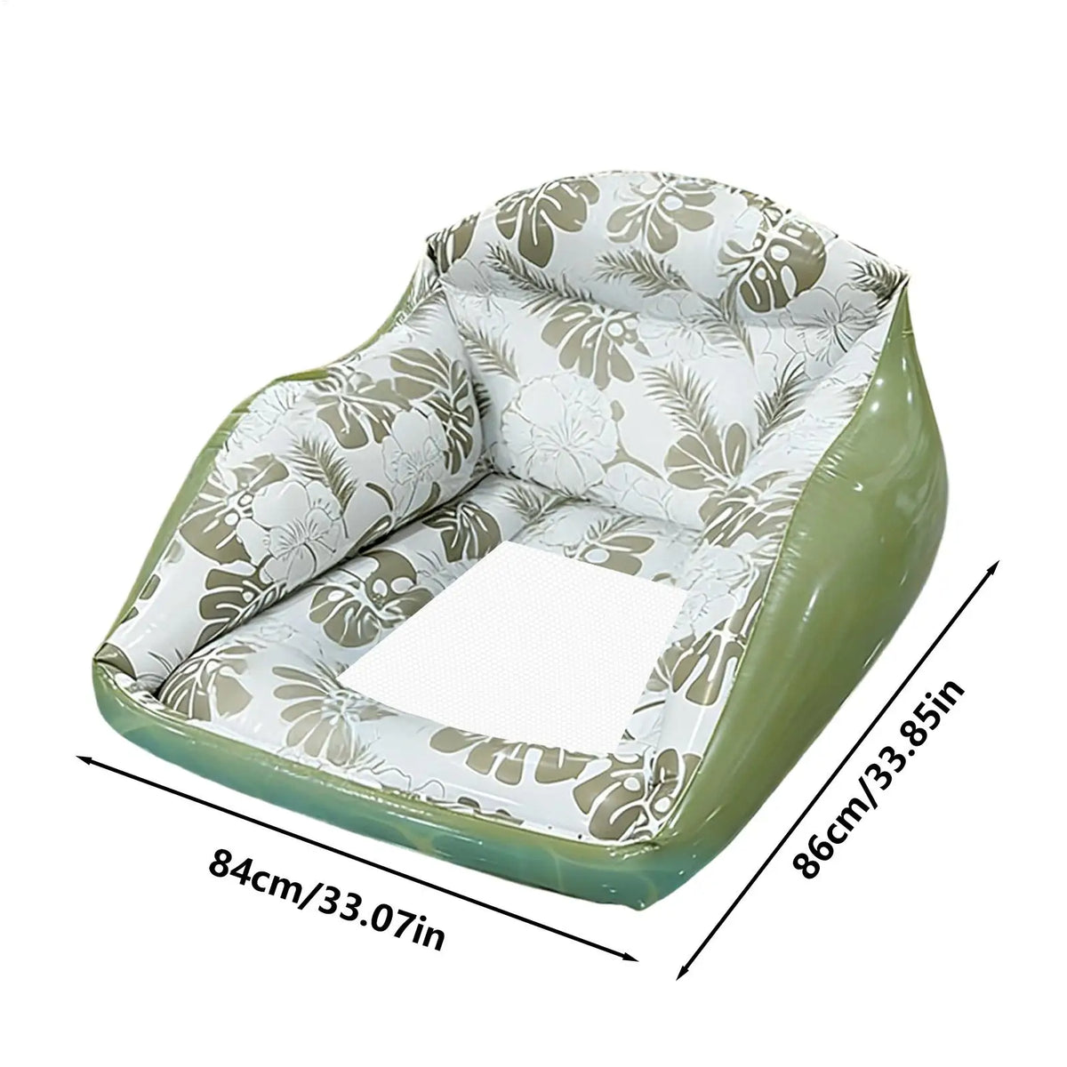 Pool Rafts Adults Inflatable Lounger Ergonomic Headrest Floating Zpaxo