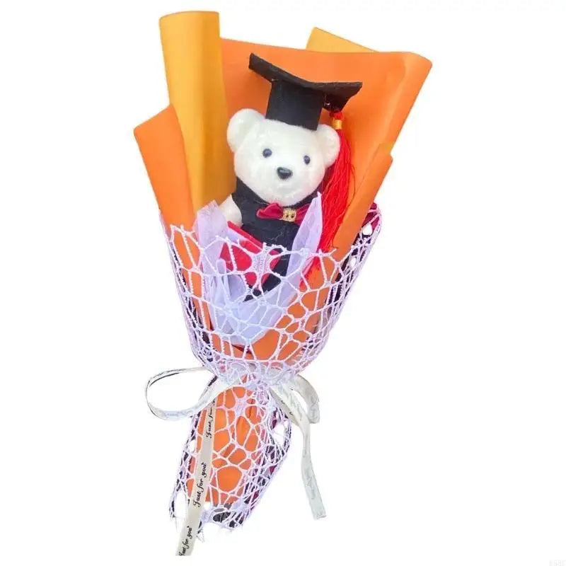 Graduation Flower Bouquets with Toy Bear Bouquets for Student Teacher Graduation Zpaxo Yellow CN