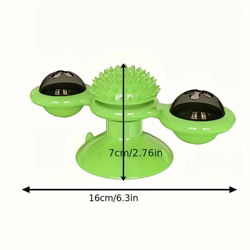 Windmill Cat Toy Interactive Pet Toys Cats Puzzle Game Whirligig Zpaxo