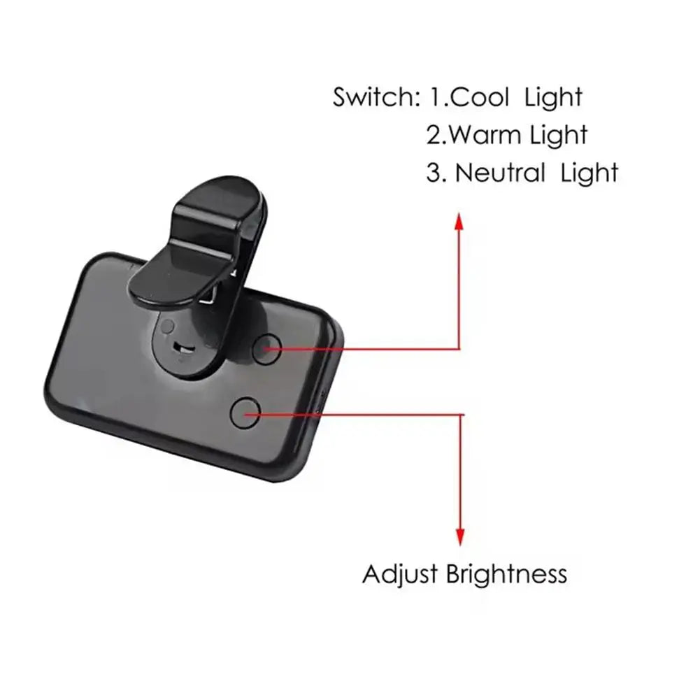 Portable Mini LED Selfie Fill Light 3 Modes Adjustable Brightness Rechargeable Clip On For Mobile Phone Laptops Live Video Light Zpaxo