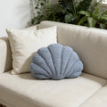 4 Colors Shell Shaped Plush Pillow Adorable Fluffy Throw Cushion Bed Zpaxo blue-1pc