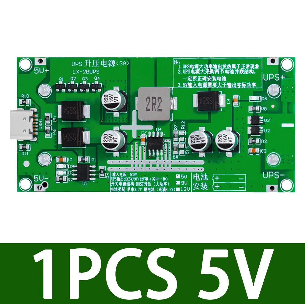 Type-C 15W 3A Fast Charger Module for 18650 Li-ion Batteries, DC-DC Step-Up Boost Converter with 5V/9V/12V Output Zpaxo 1PCS 5V