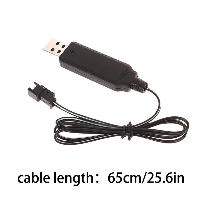Usb Charger Cable 3 7V Lithium Battery SM-2P Forward RC Car Aircraft Zpaxo Black