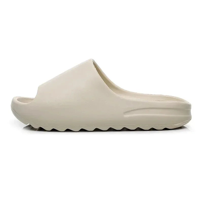 Coconut Slippers Cloud Thick-soled Sandals Summer Fashion Soft Bottom Zpaxo Beige 44-45