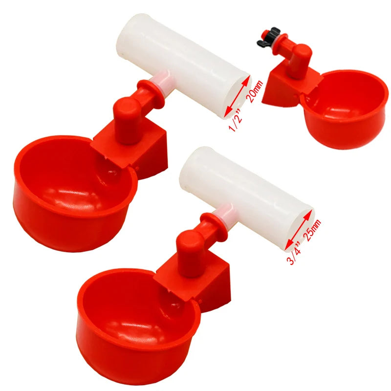 10sets Chicken Water Cup Automatic Drinker Poultry Thread Filling Zpaxo