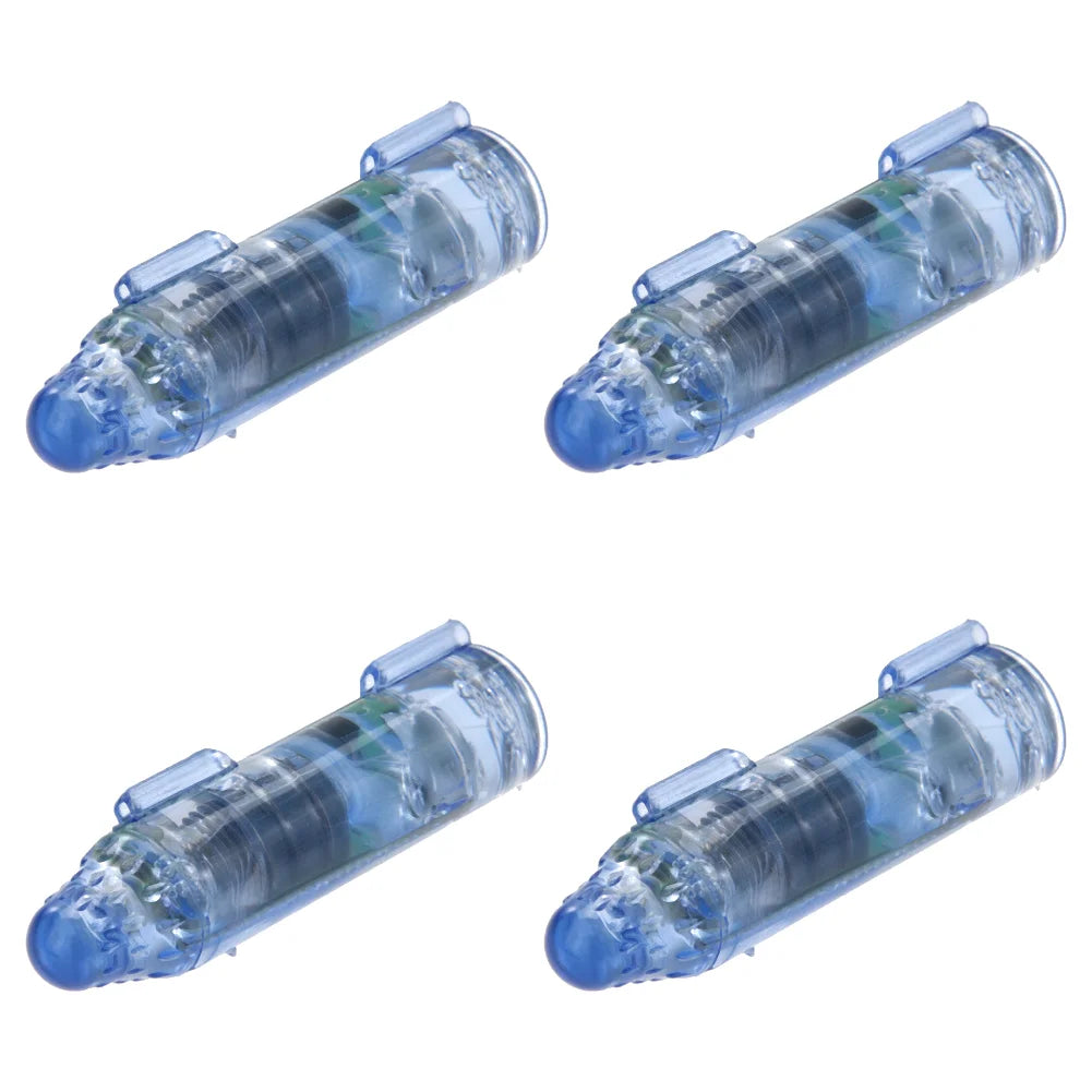 1- Underwater Mini Fish Attraction Indicator Lure LED Flashing Light Zpaxo Blue 4PCS