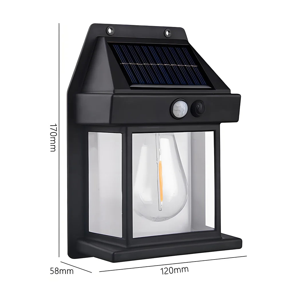 Powerful Solar Wall Light Outdoor Waterproof LED Lamp House Garden Fence Decoration Light Sensor Solar Energy Wall Lantern LED Zpaxo Black Plus