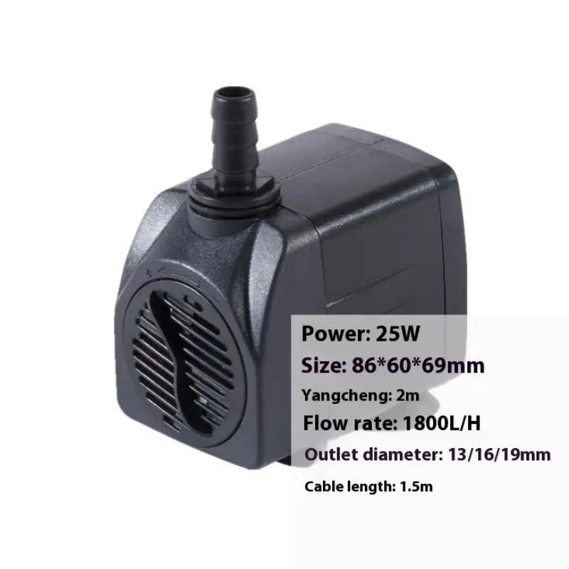 ABS Ultra-quiet Submersible Water Fountain Pump Filter Fish Pond Zpaxo A12