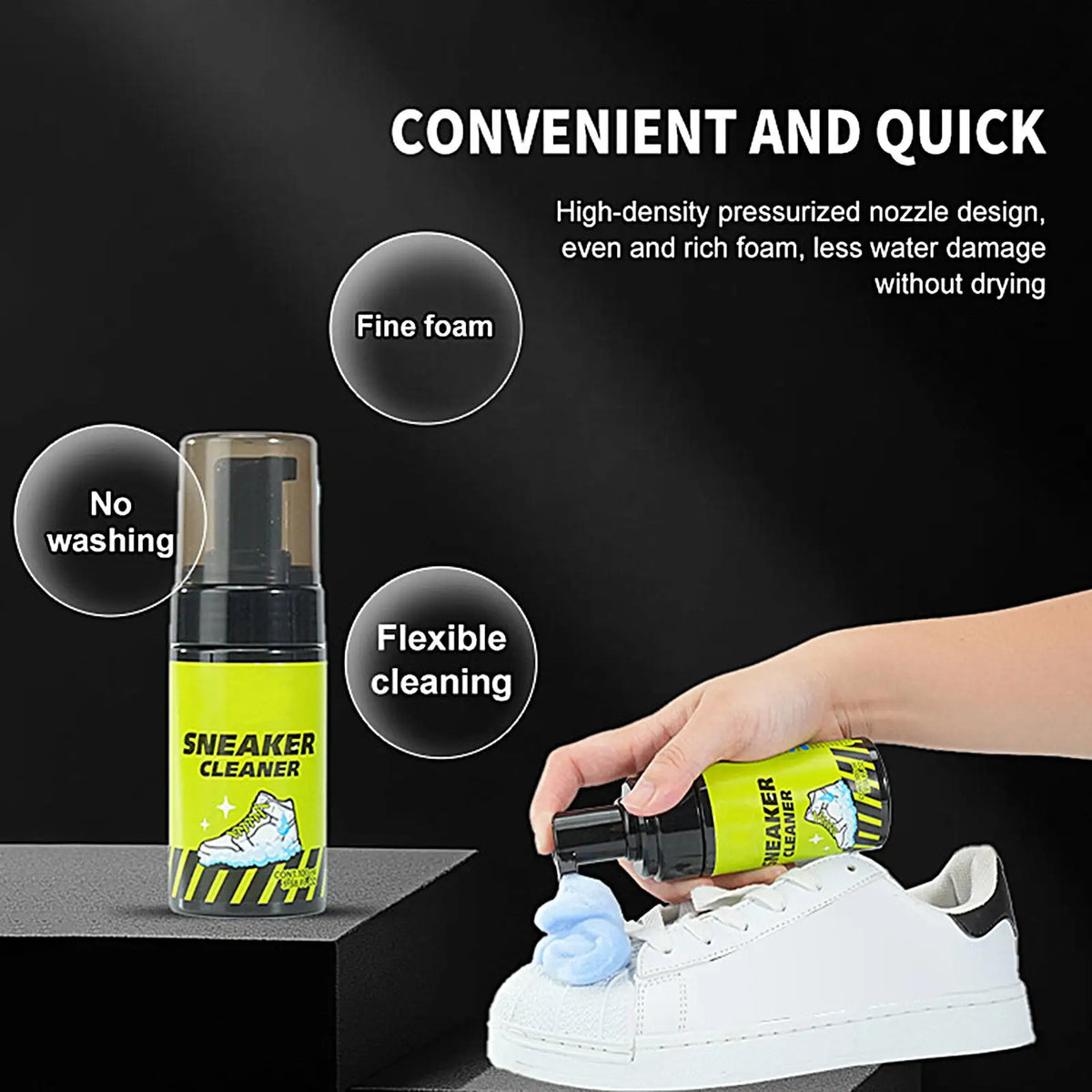 Shoe Cleaning Foam Waterless Cleaner White Sneaker Care Basketball Zpaxo