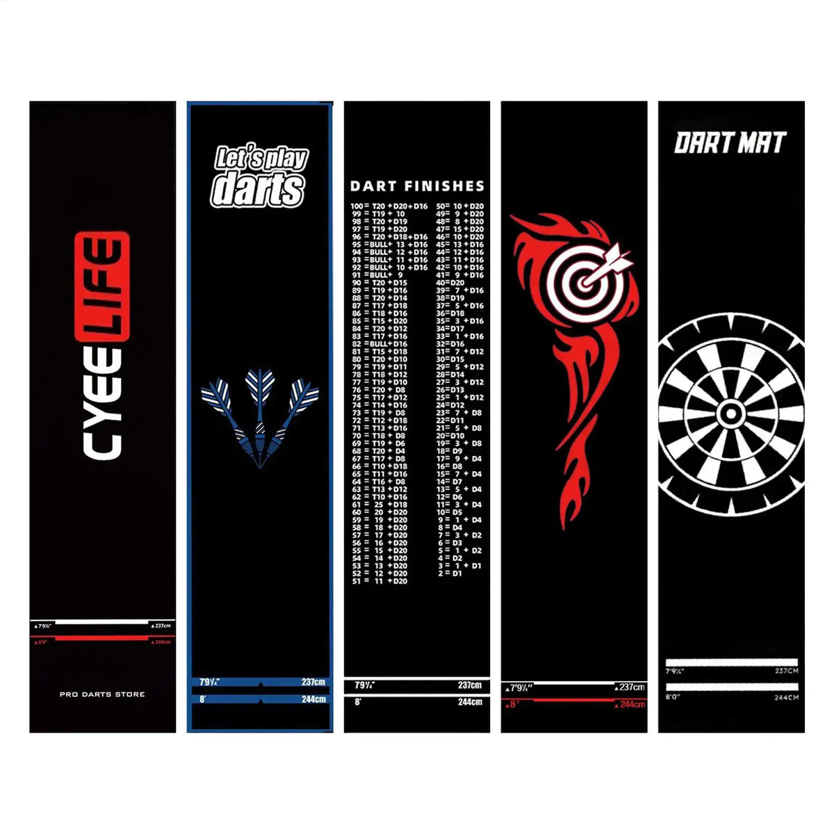 Dart Mat Floor Protection Throw Line Non Slip Absorbent Fast Drying Zpaxo