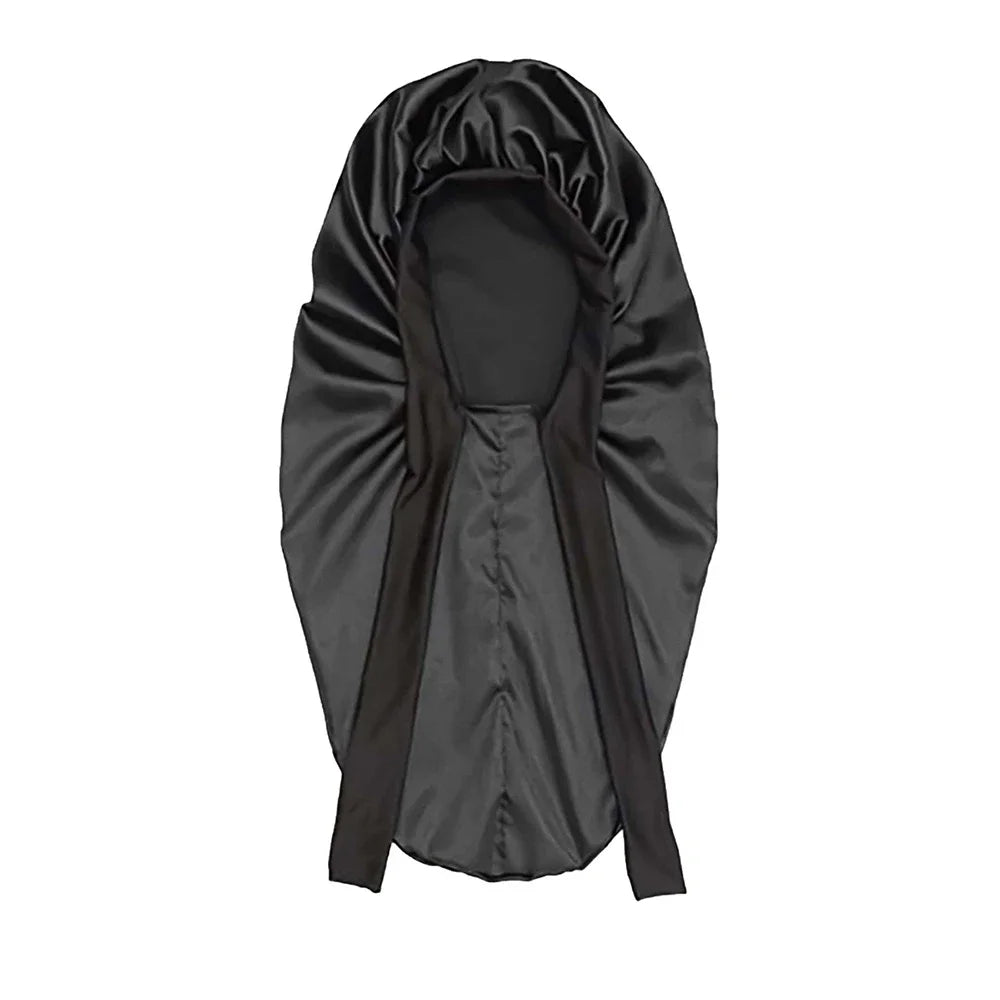 Women Bonnet Satin Sleeping Hat Long Tail Braid Hair Night Sleep Cap Zpaxo