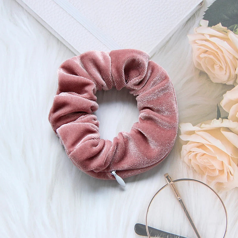 On-the-go Safekeeping Hair Tie Zipper Hide Perfect Storing Key Cash Zpaxo A3