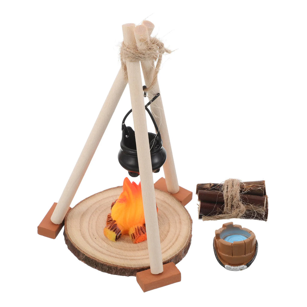 Miniature Campfire Realistic Mini Fire Pit Hanging Pot Versatile Zpaxo