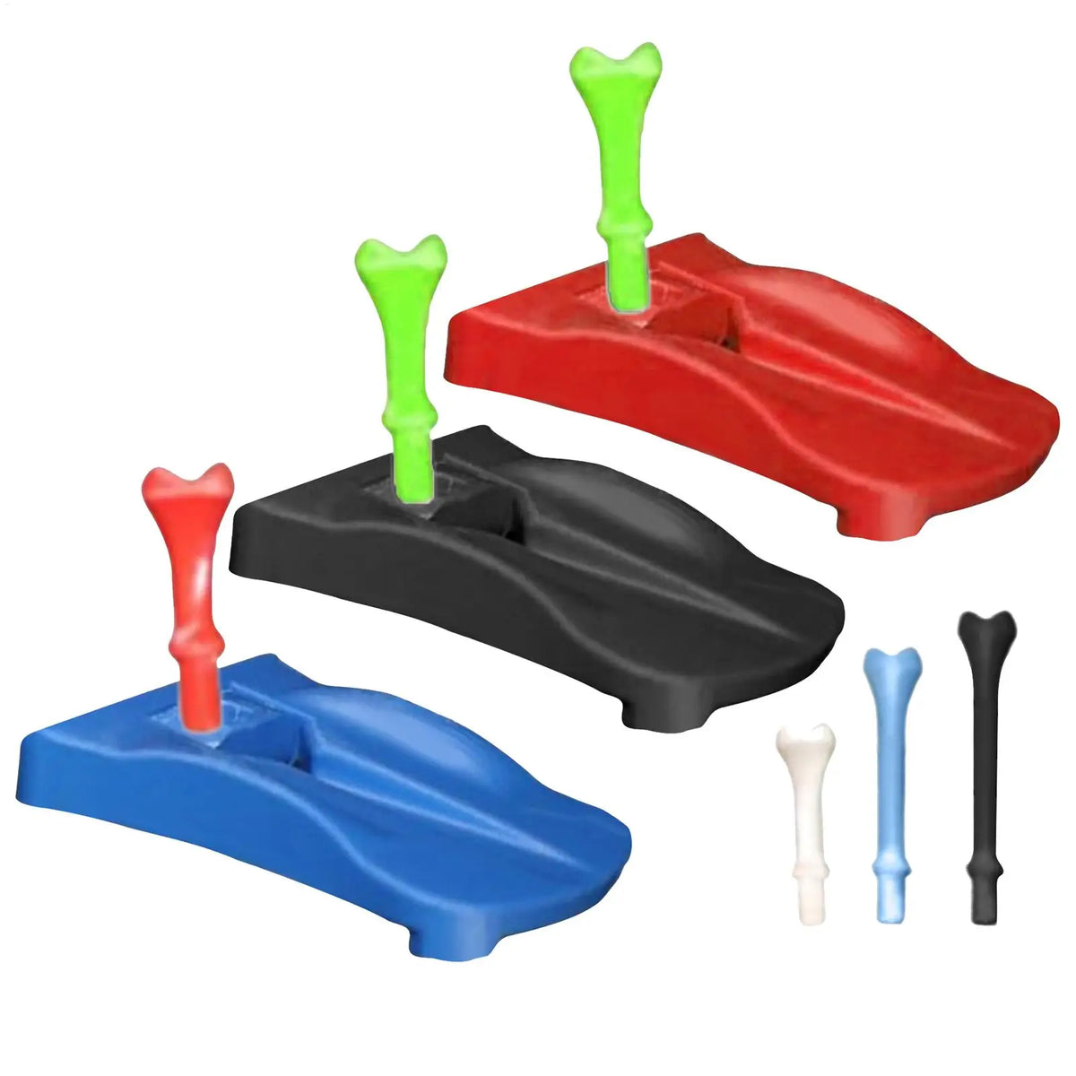 Golf Tee Base Holder 5 Pre Cut Simulator Tees Driving Range Hitting Zpaxo