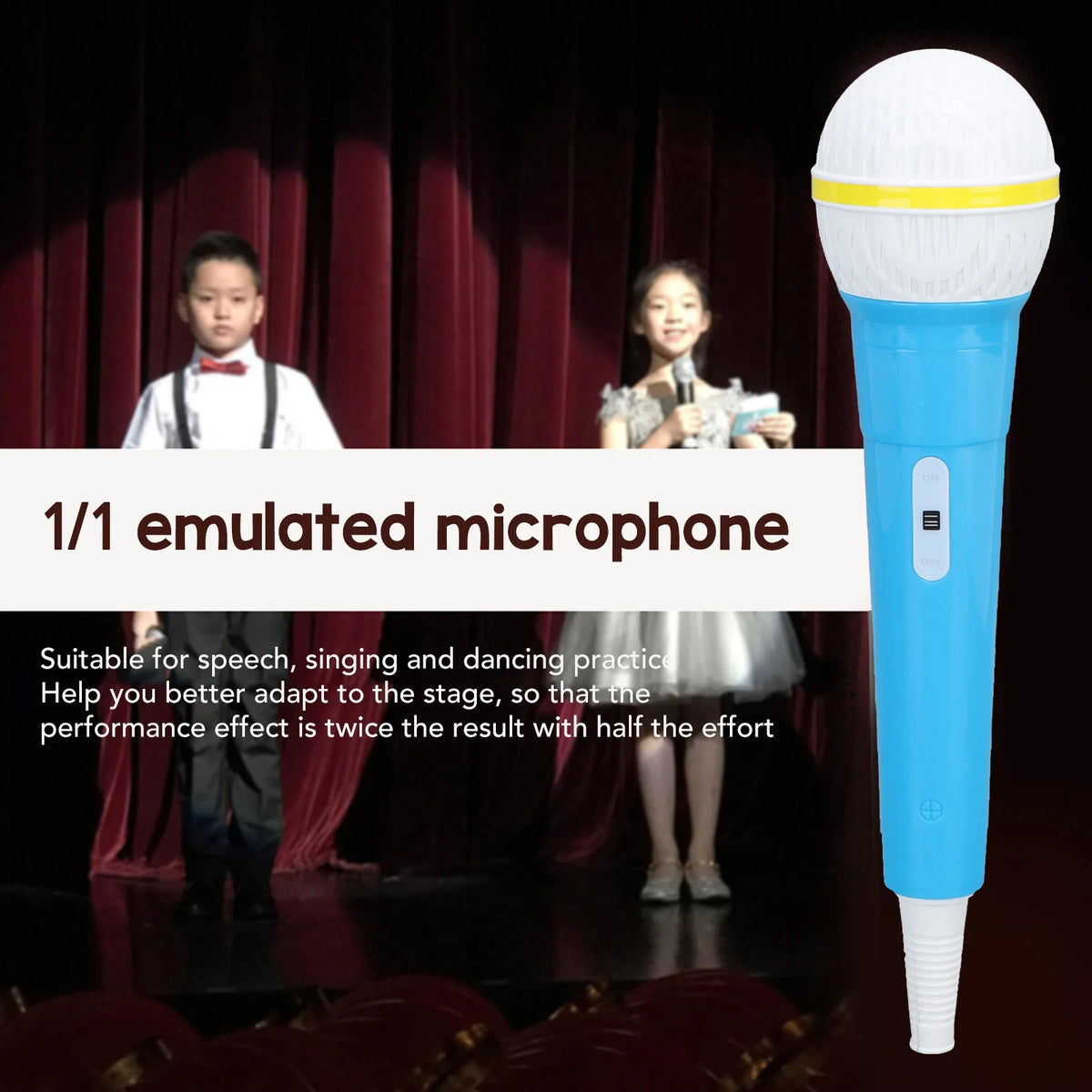 Fake Microphone Safe Odorless Simulation Prop Pretend Mic Children Zpaxo