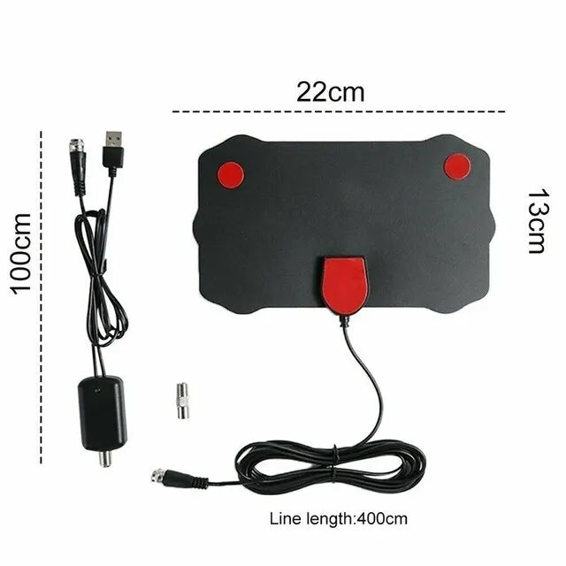 5000 Miles 8K Digital DVB-T T2 DVBT2 TV Antenna Indoor Amplifier Zpaxo black