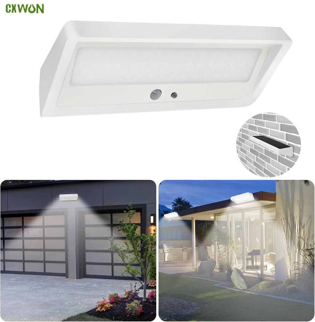 Outdoor Solar Powered 48 LED Lights PIR Sensor 4000mAh Waterproof Zpaxo