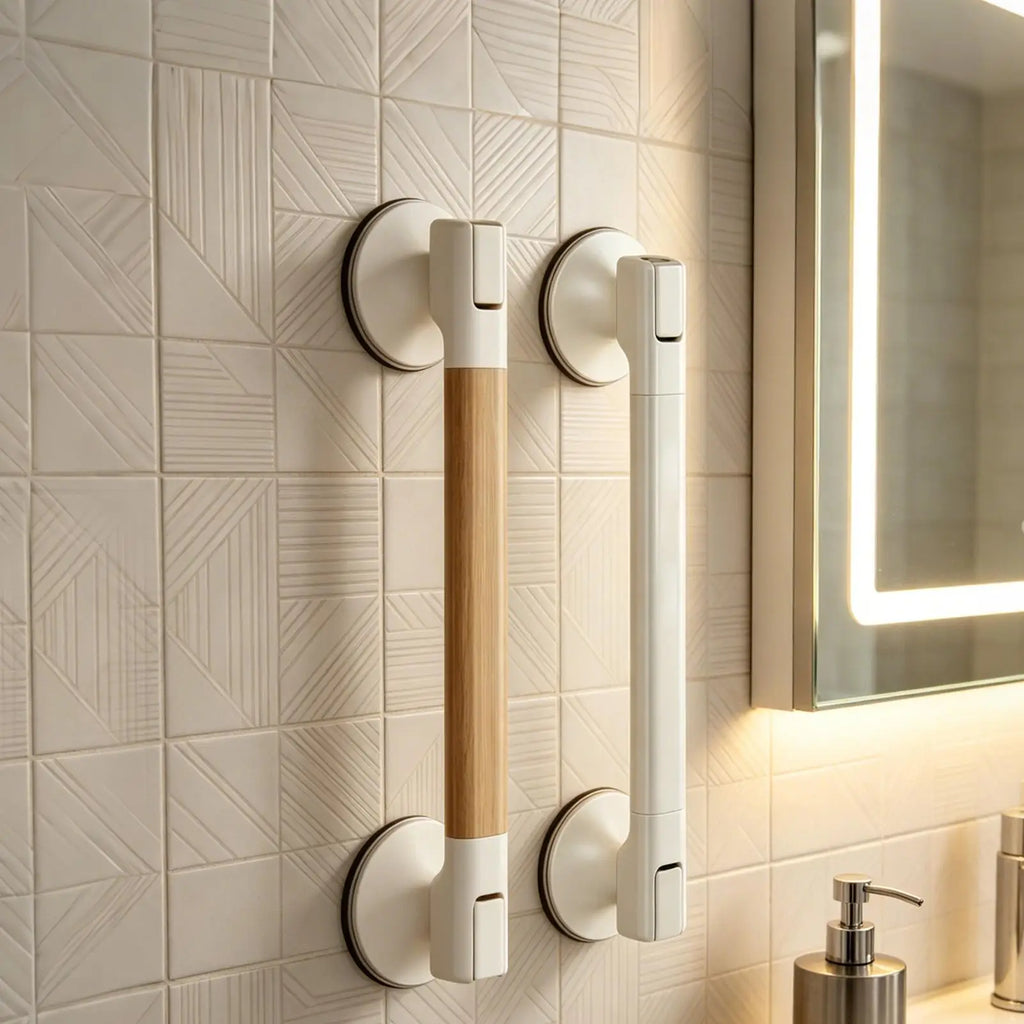 Grab Bars Shower Suction Bathing Assistance Handle No Drill Pregnant Zpaxo