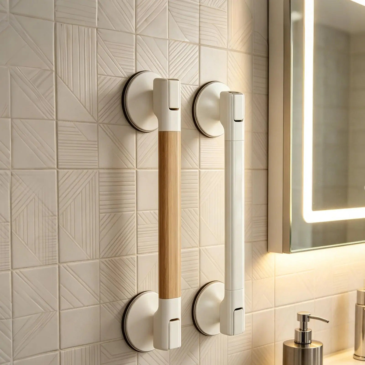 Grab Bars Shower Suction Bathing Assistance Handle No Drill Pregnant Zpaxo