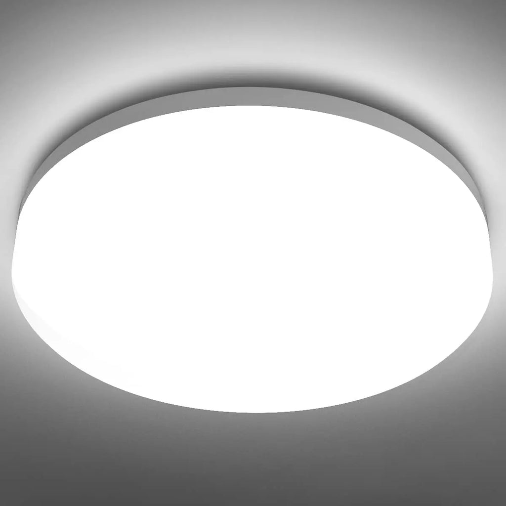 Ultra-thin Round LED Ceiling Lamp Waterproof Flush Mount Fixture 6500K Daylight Modern Home Lighting for Bedroom Kitchen Hallway Zpaxo White 30CM(48W) Neutral Light