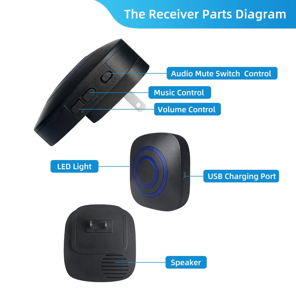 328ft Long Range Wireless Driveway Alarm Weatherproof Outdoor Motion Sensor&Detector Security Alert-Protect Driveway Alarm Zpaxo