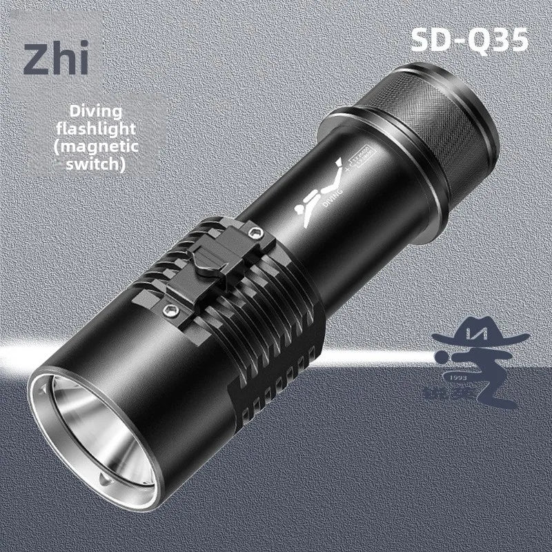 Professional Diving Flashlight Strong Light L2 Electromagnetic Zpaxo