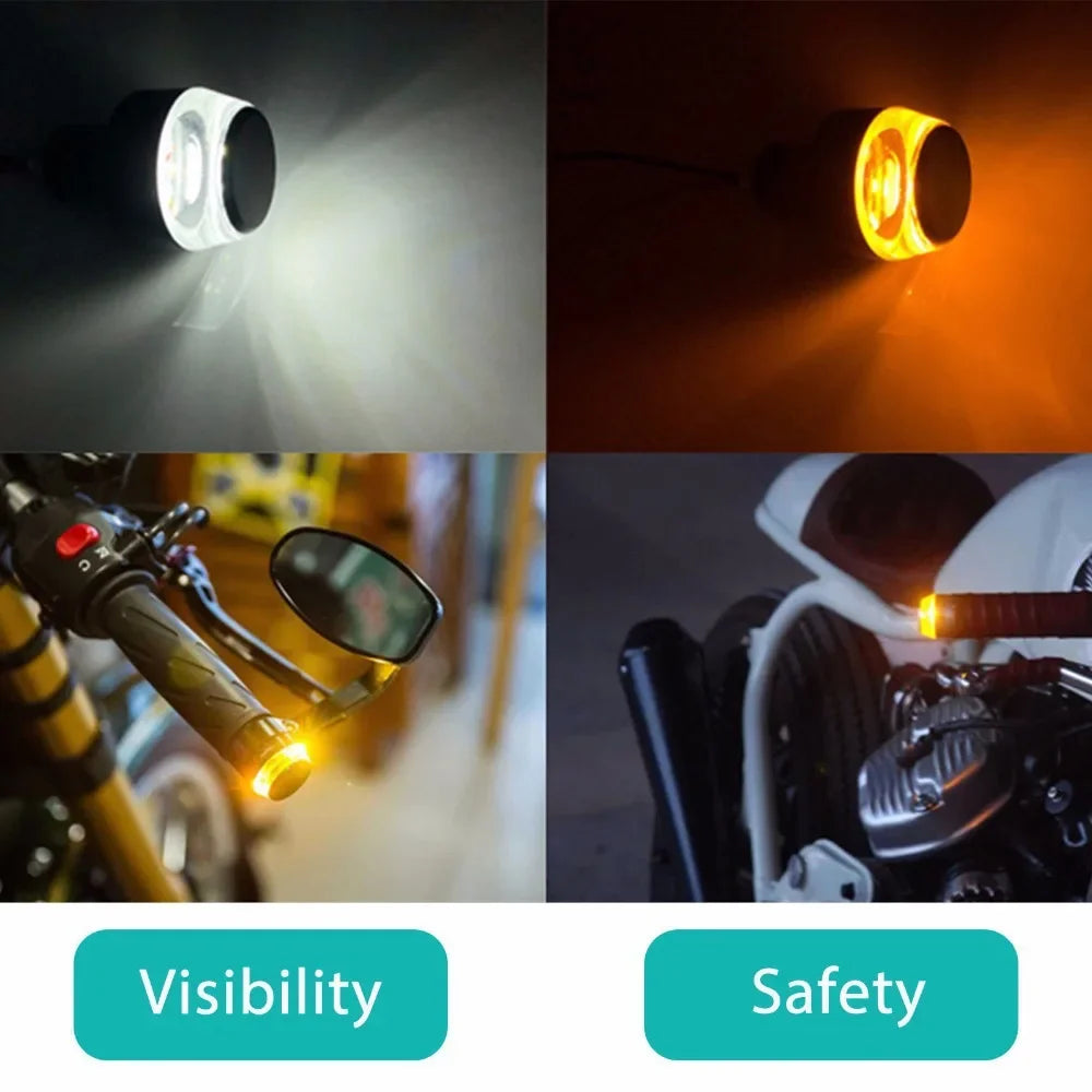1 Turn Signal Motorcycle LED Light Handlebar Flashing Zpaxo