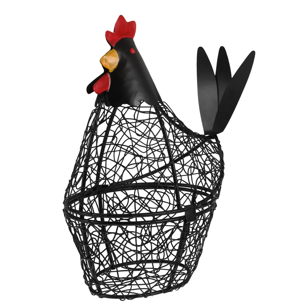 Creative Hen Shape Egg Storage Basket Decorative Metal Wire Kitchen Zpaxo