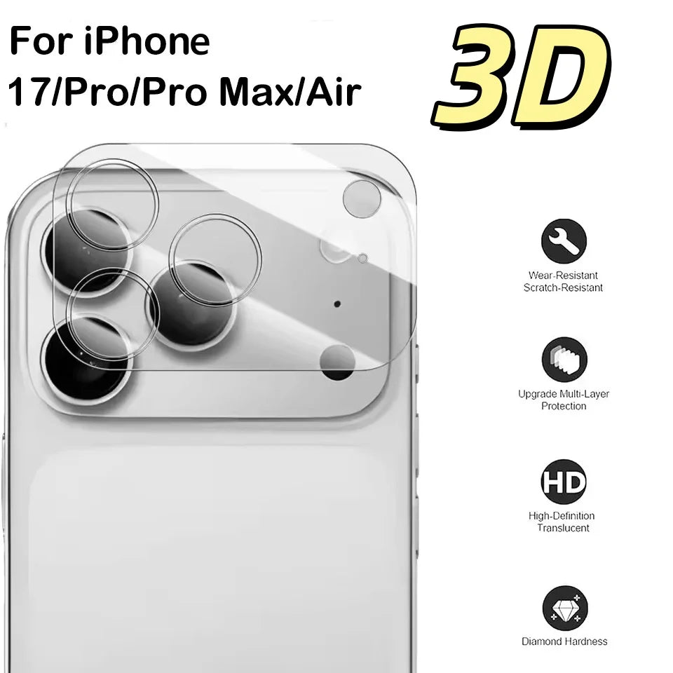 3D Camera Lens Back Glass Protector Apple Iphone 17 Max Tempered Zpaxo