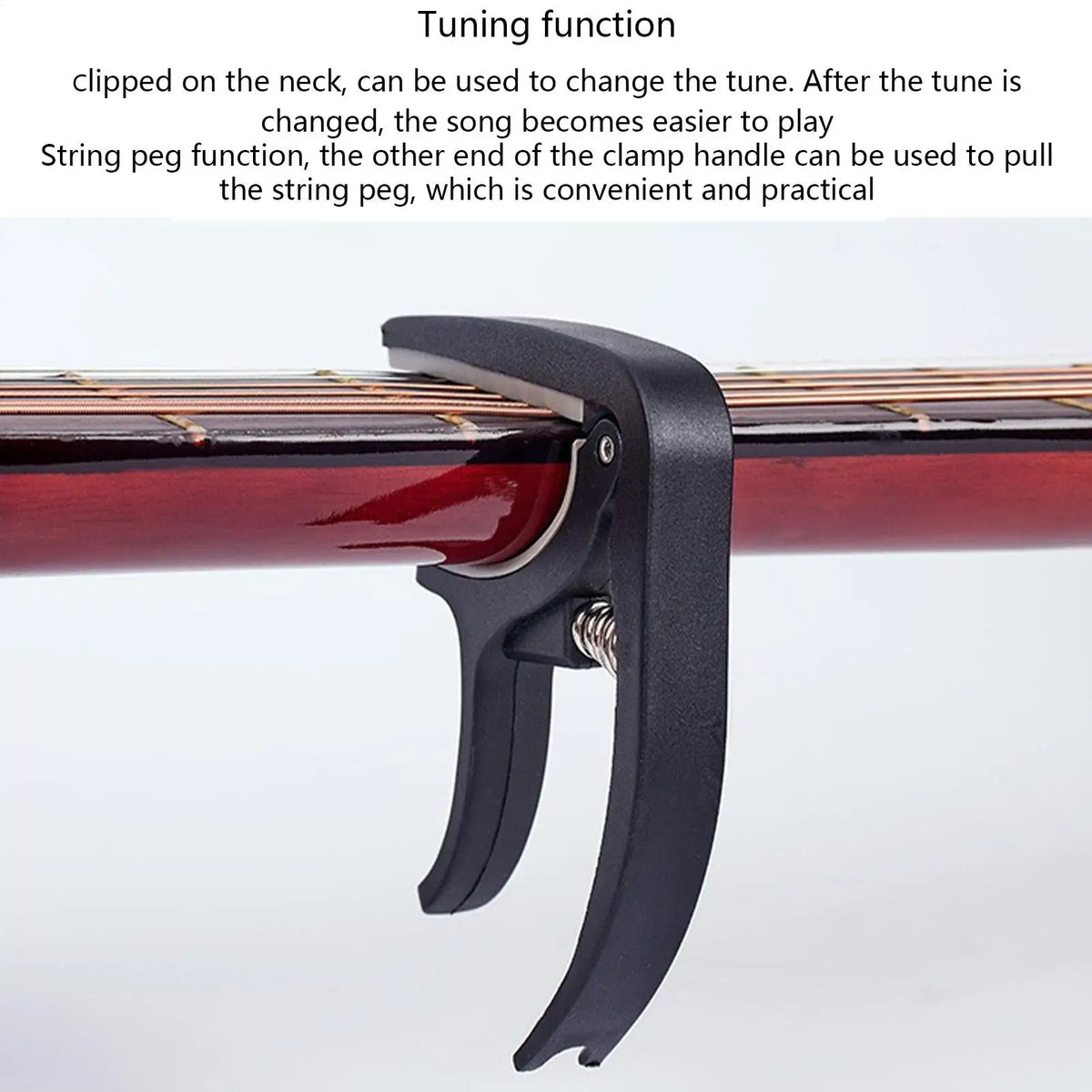 Guitar Clamp Bass Tuning Clip Folk Capo Portable Spring Action Zpaxo