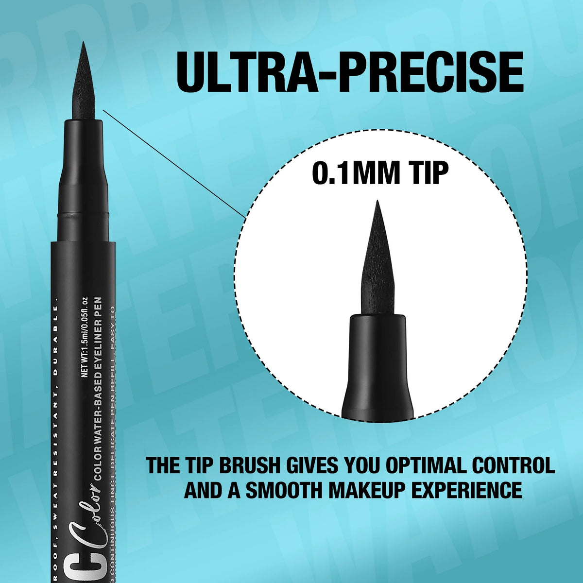 Liquid Eyeliner Pen Waterproof Sweat Proof Non Smudging Easy Apply Zpaxo