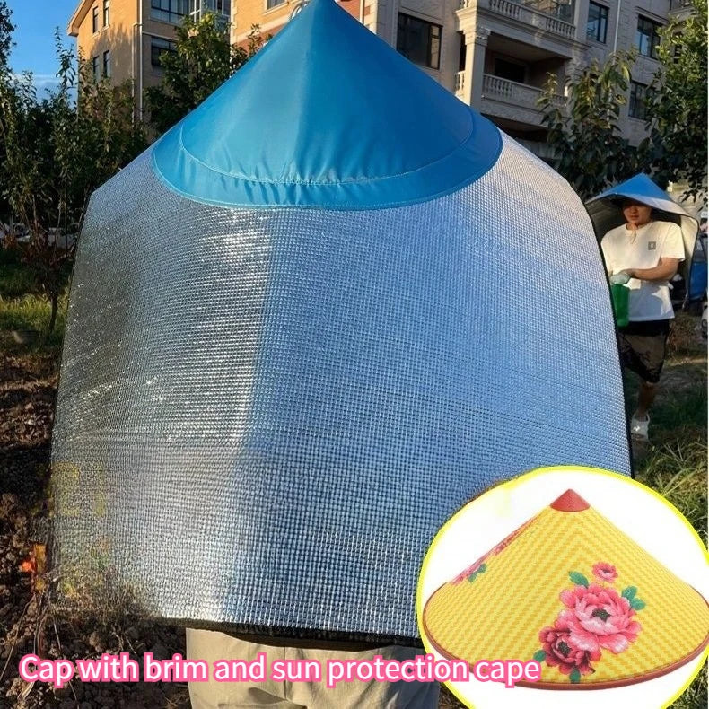 Unisex Wide Brim Sun Hat UPF50+ Breathable Mesh Back Adjustable Chin Zpaxo cloak and cap