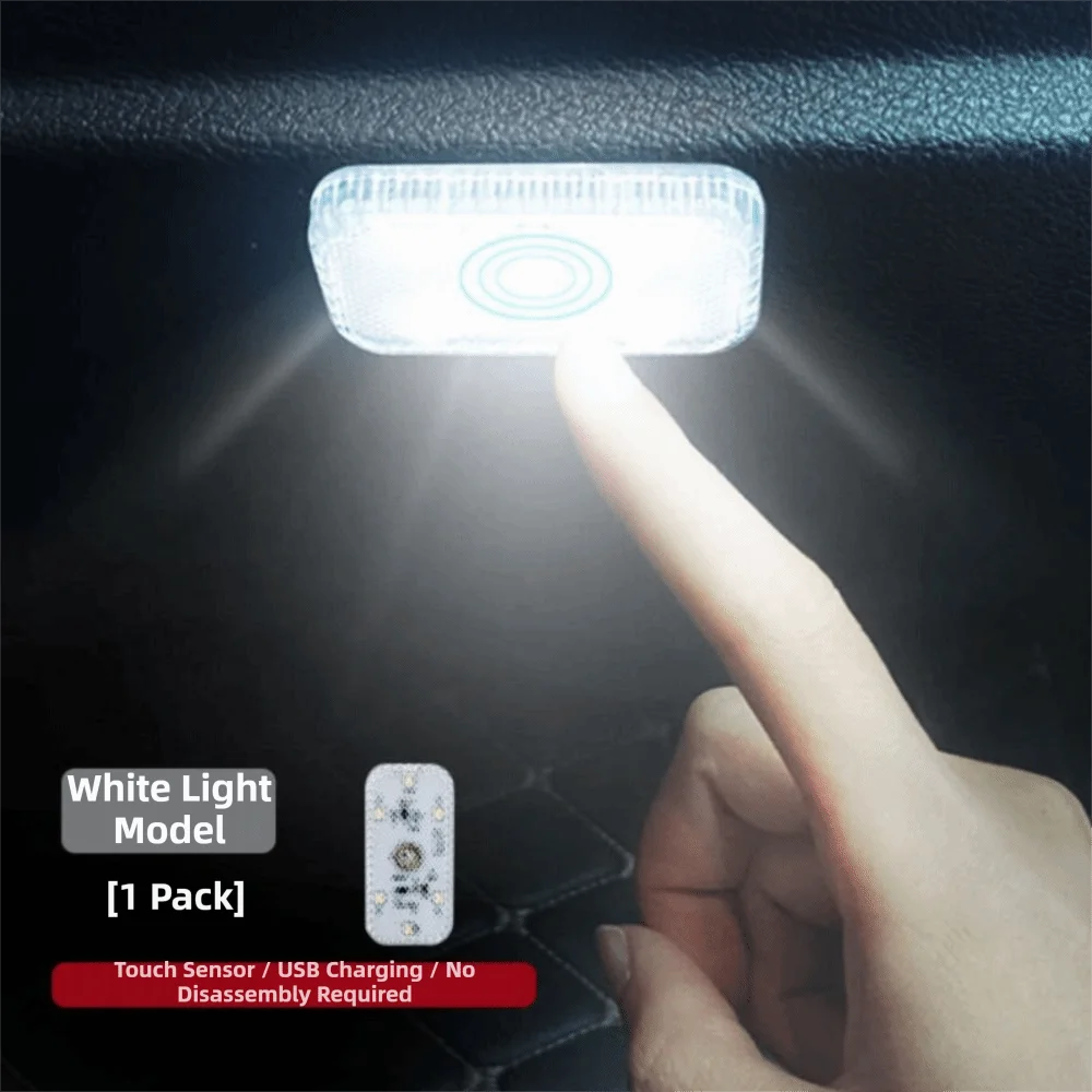 Mini LED Touch Light Car Interior Control Lighting Rechargeable Zpaxo