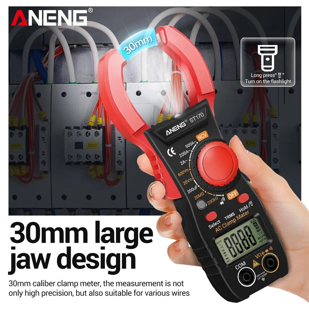 Clamp Meters Measuring AC DC Voltage Current Resistance Capacitance Zpaxo