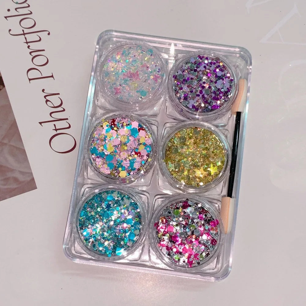 Sparkly Colorful Eye Glitter Gel Heart Star Moon Sequins Face Hair Zpaxo 9
