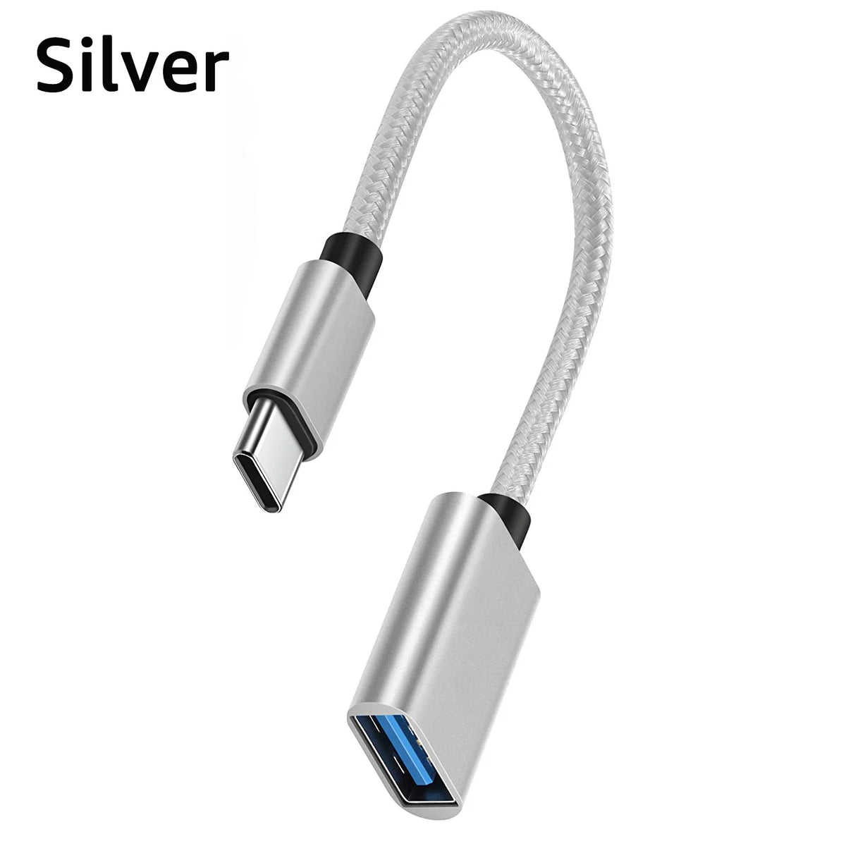 C USB 3 0 Adapter USB-C Male OTG Female Connector Cable Macbook Zpaxo Silvery