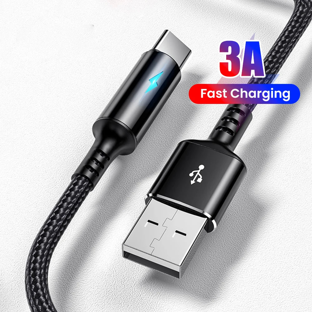 Short Cable USB C Micro 3A Fast Charging Iphone Xiaomi Huawei Mobile Zpaxo