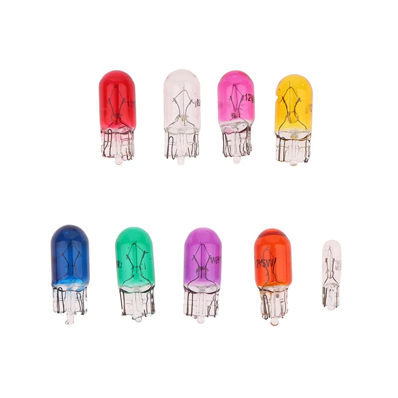 1 2W T5 5W T10 Glass Light Bulb Car Dashboard Instrument Panel Brake Zpaxo