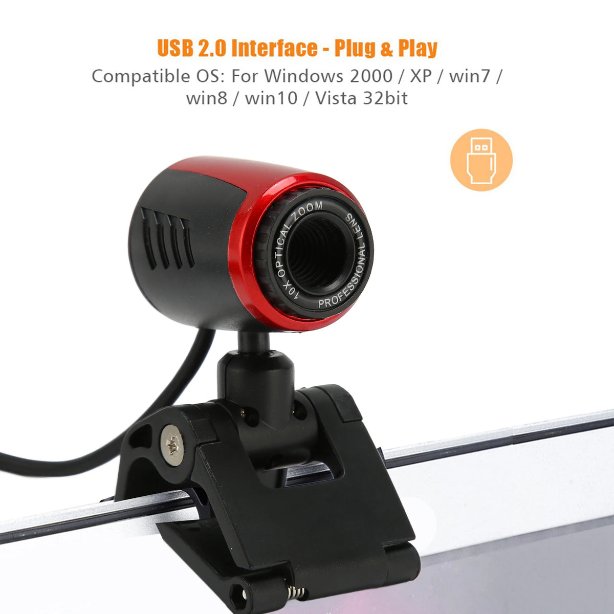 USB2 0 MIC HD Webcam Web Camera Cam 360 Degree Computer Laptop Skype Zpaxo