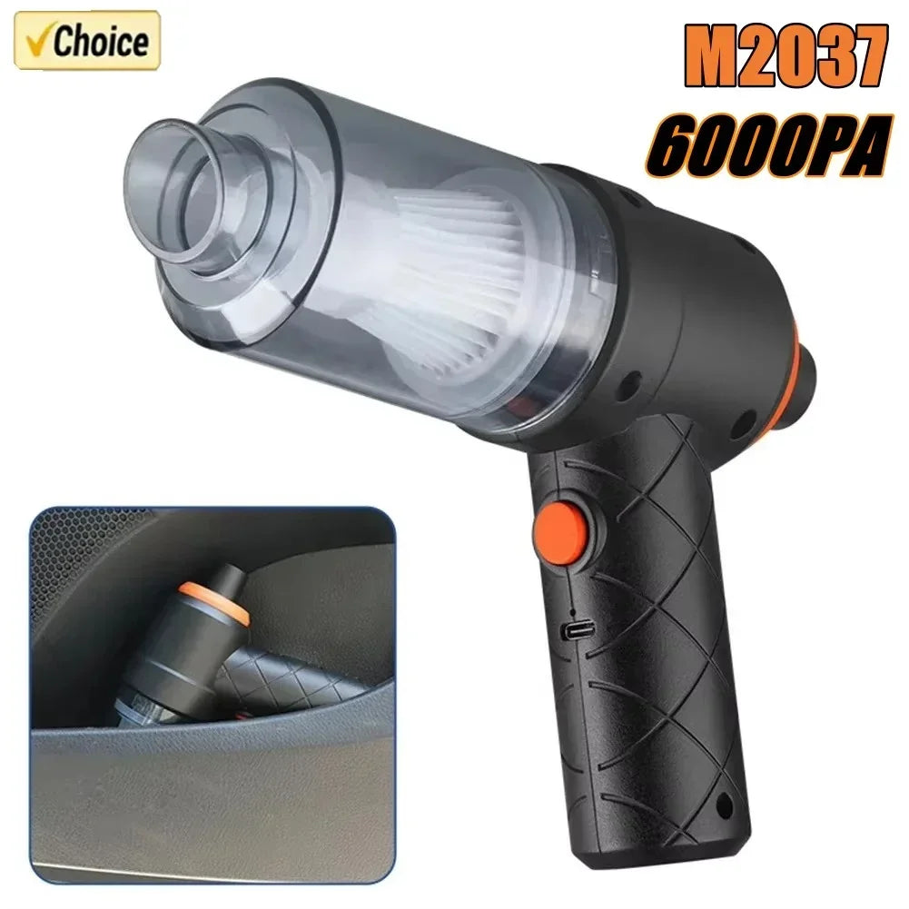 6000Pa Wireless Car Vacuum Cleaner Cordless Handheld Cleaning Robot Zpaxo