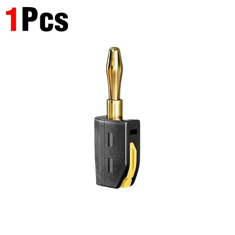 6Pcs 4mm Banana Plug High Current Self-Locking Quick Connect Gold-plated Banana Connector For 32A Electrical Test Power Testing Zpaxo 1pcs Black