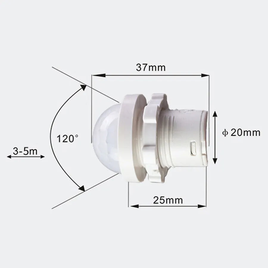 Smart LED PIR Infrared Detector IR Motion Sensor Switch Adjustable Zpaxo
