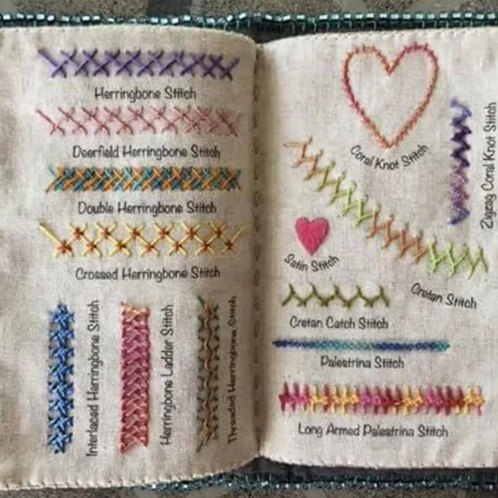 Embroidery Stitches Book Needle Threader Step Guide Visual Learning Zpaxo