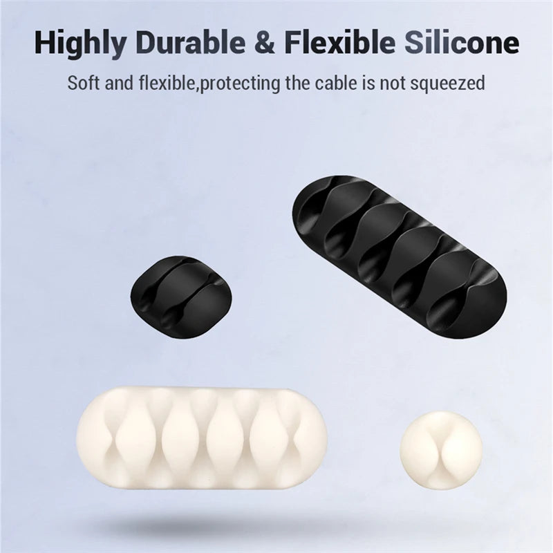 1 Self-adhesive Wire Fixer Cable Organizers Holder Silicone Data Zpaxo